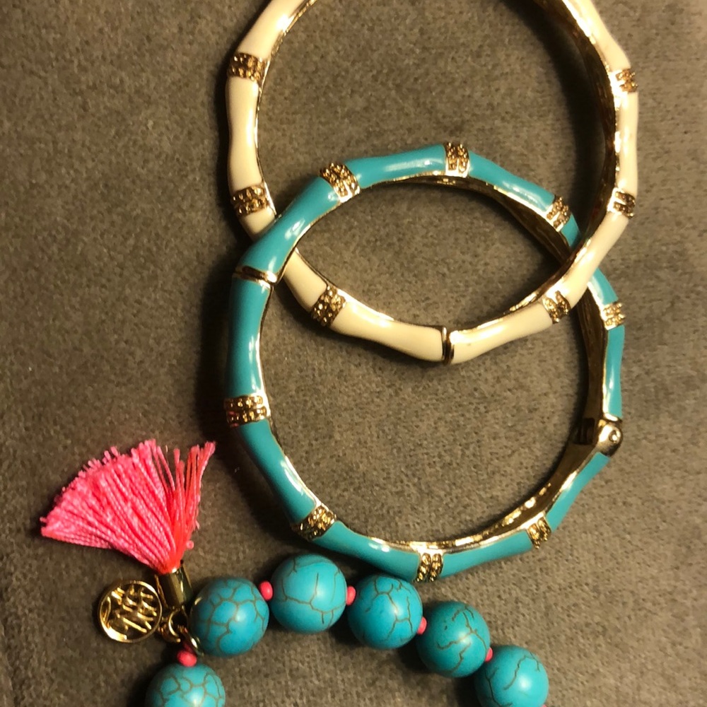 Set Bundle of 3 Lilly Pulitzer bracelets bangles
